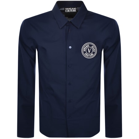 VERSACE JEANS COUTURE トゥィッグス シャツ ブルー 44 Versace Jeans Couture - Blue T-shirt with shiny gold